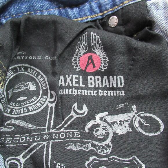 Axel Jeans Mens Size 34x32 Blue Relaxed Straight Denim Biker Cowboy Western - Picture 12 of 16